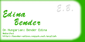 edina bender business card